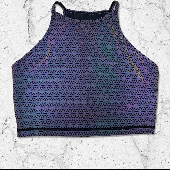 Chromatic sequence rave wear crop top and leggings - Picture 4 of 6